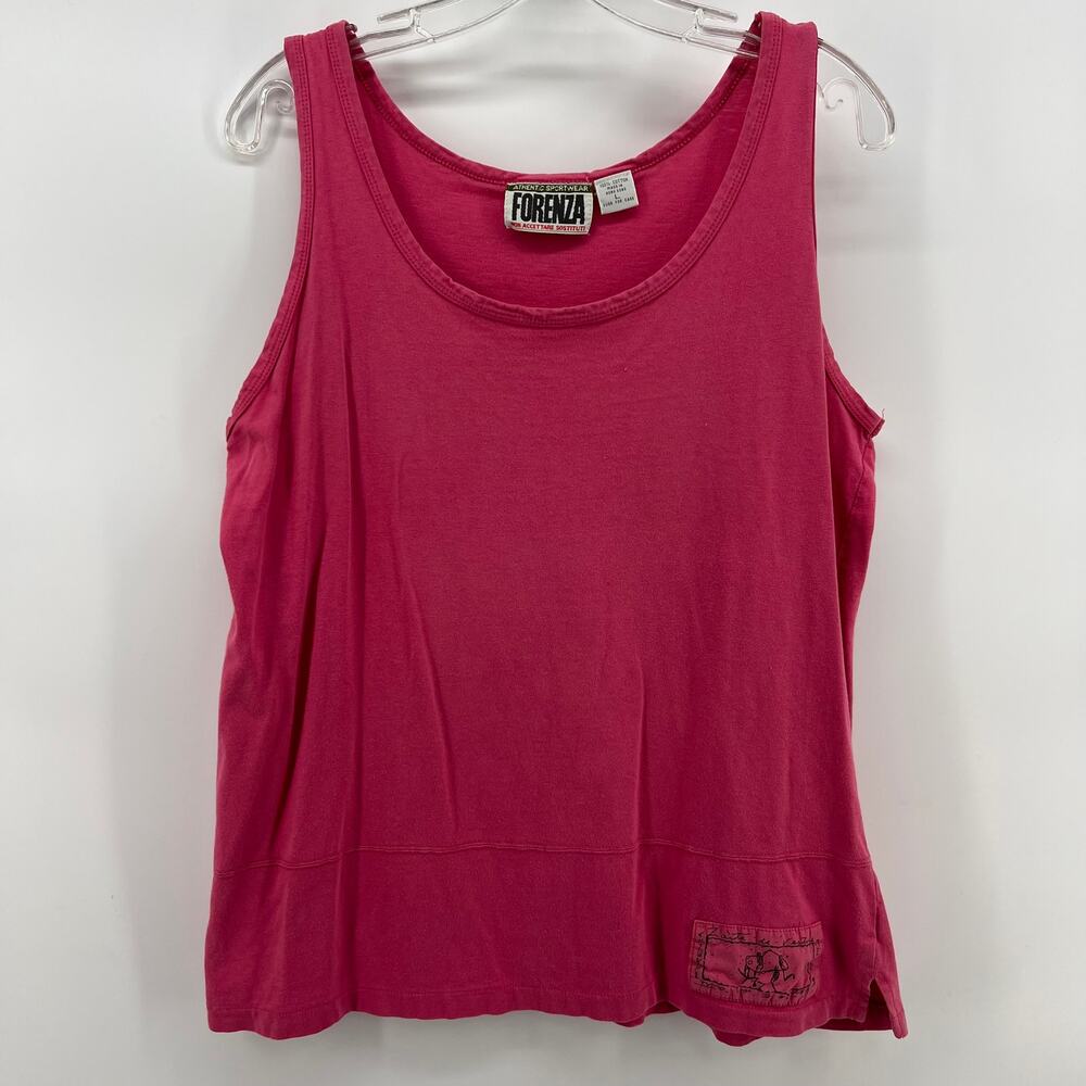 Vintage 90s Forenza Pink Tank Top Women's Large Sleeveless Y2K Soft Pink